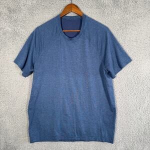 Lululemon Shirt XL Blue Metal Vent Tech Crew Neck Short Sleeve Men